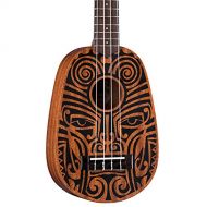 Luna Guitars Luna Tribal Mahogany Soprano Pineapple Ukulele, Satin Natural