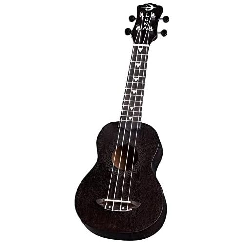  [아마존베스트]Luna Guitars Luna Vintage Mahogany Soprano Ukulele, Black Satin