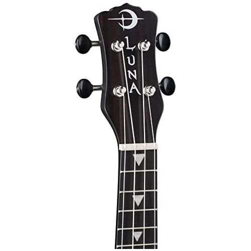  [아마존베스트]Luna Guitars Luna Vintage Mahogany Soprano Ukulele, Black Satin