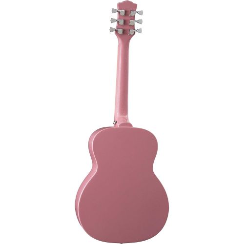  Luna Guitars Luna Aurora Borealis 34 Acoustic Guitar, Pink Pearl