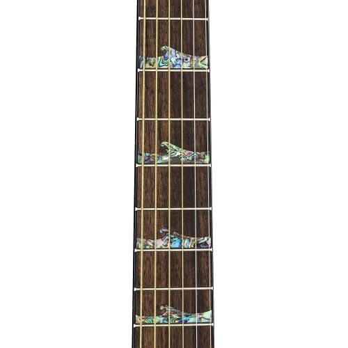  Luna Guitars Luna High Tide Grand Concert Cutaway Acoustic/Electric Guitar, Exotic Mahogany