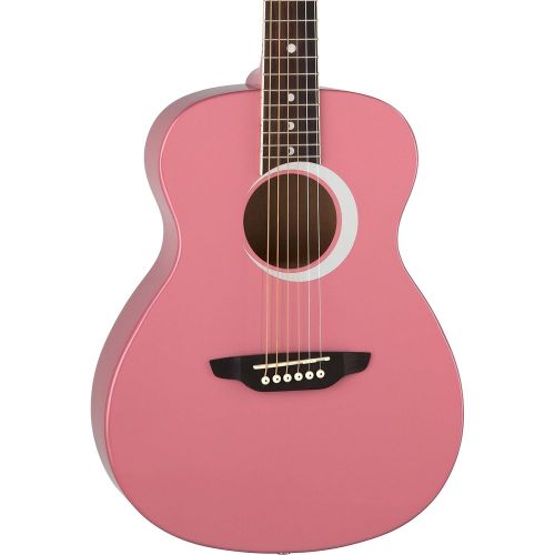  Luna Guitars Luna Aurora Borealis 3/4 Acoustic Guitar, Black Pearl