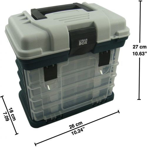  [아마존베스트]Storage Carry Case With 4 Adjustable Compartment Storage Boxes, Fishing Tackle Box, Lunar Box 