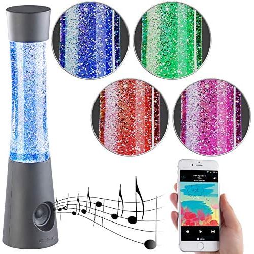  Besuchen Sie den Lunartec-Store Lunartec Glitterlampe: Tornado-Lampe mit Lautsprecher, RGB-LEDs, Glitzer, Bluetooth & AUX-In (Lavalampe Tornado)