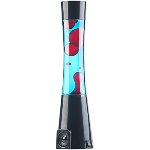  Lunartec Light: Lava Lamp Red/Blue with 10 Watt Speaker, Bluetooth 4.1 and AUX-In (Decorative Lights)