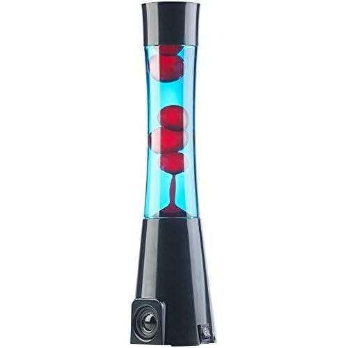  Lunartec Light: Lava Lamp Red/Blue with 10 Watt Speaker, Bluetooth 4.1 and AUX-In (Decorative Lights)