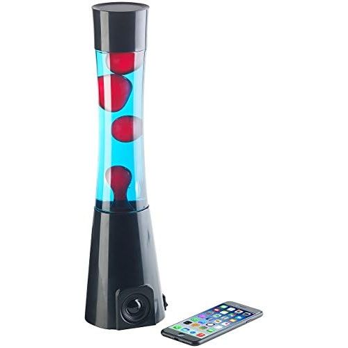  Lunartec Light: Lava Lamp Red/Blue with 10 Watt Speaker, Bluetooth 4.1 and AUX-In (Decorative Lights)