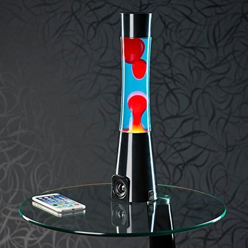  Lunartec Light: Lava Lamp Red/Blue with 10 Watt Speaker, Bluetooth 4.1 and AUX-In (Decorative Lights)