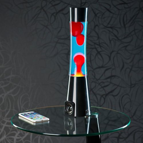  Lunartec Light: Lava Lamp Red/Blue with 10 Watt Speaker, Bluetooth 4.1 and AUX-In (Decorative Lights)