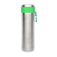 LunchBots Insulated Kids Water Bottle (14oz) - Keeps Drinks Cold for 24 Hours - Lightweight Stainless Steel - Double Walled, Dishwasher Safe and Durable - Green