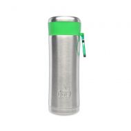 LunchBots Insulated Kids Water Bottle (12oz) - Keeps Drinks Cold for 24 Hours - Lightweight Stainless Steel - Double Walled, Dishwasher Safe and Durable - Green