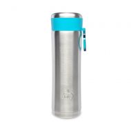 LunchBots Insulated Kids Water Bottle (14oz) - Keeps Drinks Cold for 24 Hours - Lightweight Stainless Steel - Double Walled, Dishwasher Safe and Durable - Aqua