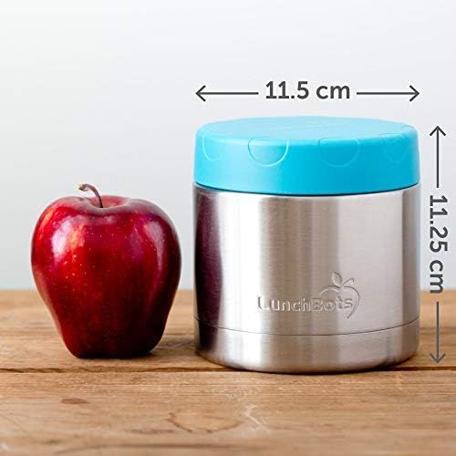  [아마존베스트]LunchBots 16oz Thermal Stainless Steel Wide Mouth Thermos - Insulated Container with Lid Keeps Food Hot or Cold for Hours - Leak-Proof Portable Thermal Food Jar is Ideal for Soup -