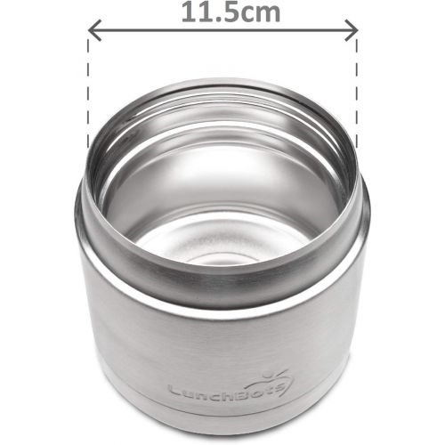  [아마존베스트]LunchBots 16oz Thermal Stainless Steel Wide Mouth Thermos - Insulated Container with Lid Keeps Food Hot or Cold for Hours - Leak-Proof Portable Thermal Food Jar is Ideal for Soup -