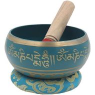 Lungta Imports DharmaObjects Tibetan Extra Large Heavy Meditation Singing Bowl With Mallet and Silk Cushion명상종 싱잉볼