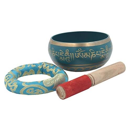  Lungta Imports DharmaObjects Tibetan Extra Large Heavy Meditation Singing Bowl With Mallet and Silk Cushion명상종 싱잉볼