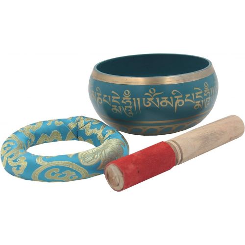  Lungta Imports DharmaObjects Tibetan Extra Large Heavy Meditation Singing Bowl With Mallet and Silk Cushion명상종 싱잉볼