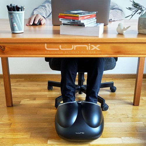  Lunix Upgraded Shiatsu Foot Massager Machine - Electric Feet Massage with Heat - Foot Massager Plantar Fasciitis, Neuropathy & Diabetics - Heated Roller Foot Spa - Perfect Pain Relief Gl