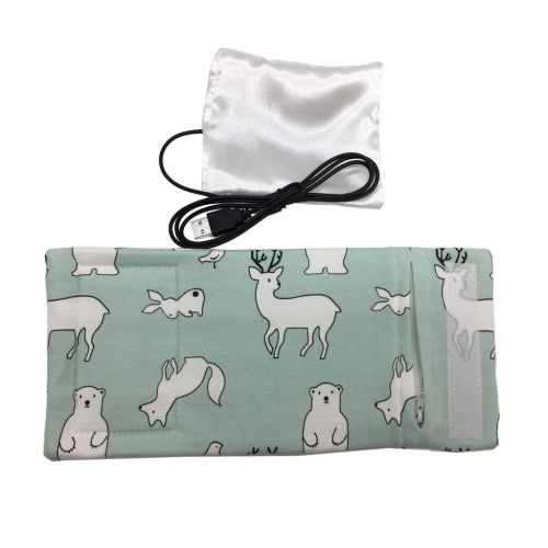  Lunji Baby Flaschenwarmer Tasche Tragbare USB Heizung Brustmilchbeutel Isolierte Babyflaschentasche fuer Unterwegs (E)