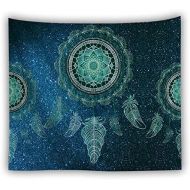 Marke: Luofanfei Wandteppich Psychedelic Blau Wandteppich Traumfanger Tapisserie Sterne Hausdekor Bohemian Deko Tuch Wandtuch Wandbehang 200X150cm