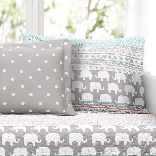  Lush Decor Elephant Stripe TurquoisePink 6Pc Daybed Cover Set 39x75