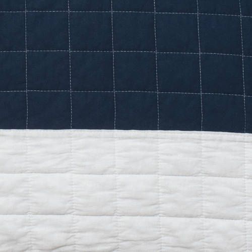  Lush Decor New Berlin Stripe Quilt NavyWhite 2-Piece Set