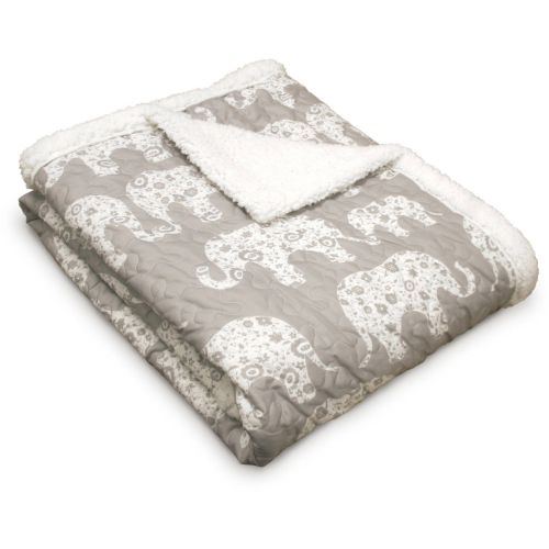  Lush Decor Elephant Parade Sherpa Throw