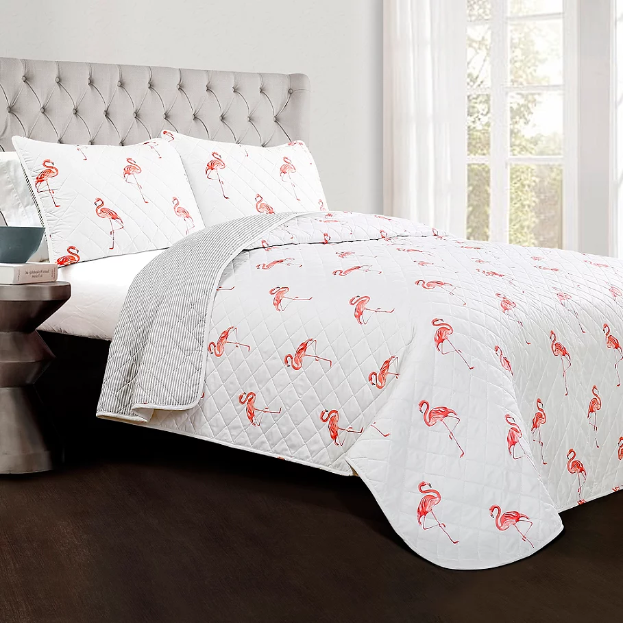  Lush Decor Kelly Flamingo Quilt Set