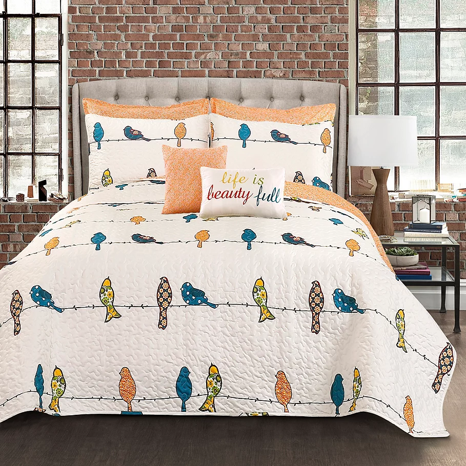 Lush Decor Rowley Birds Quilt Set