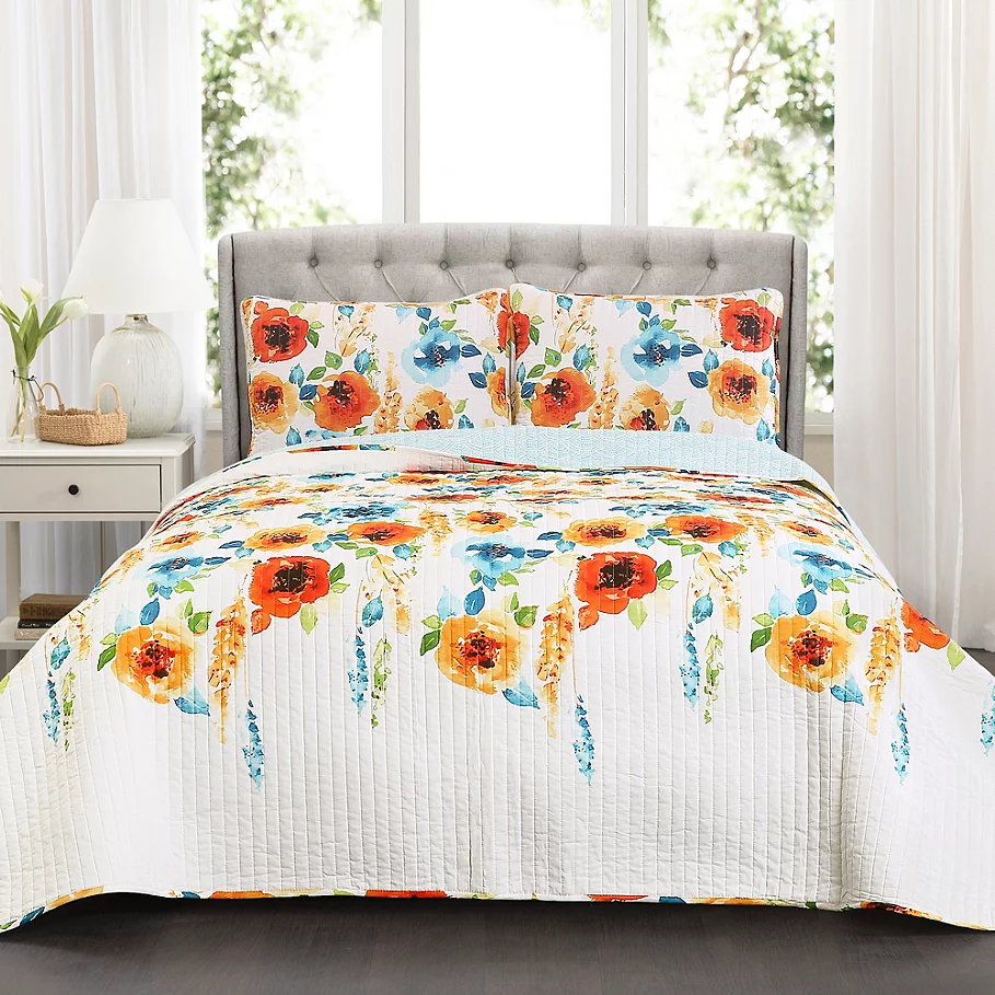 Lush Decor Percy Bloom Quilt Set