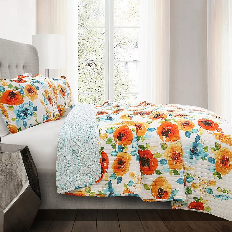  Lush Decor Percy Bloom Quilt Set