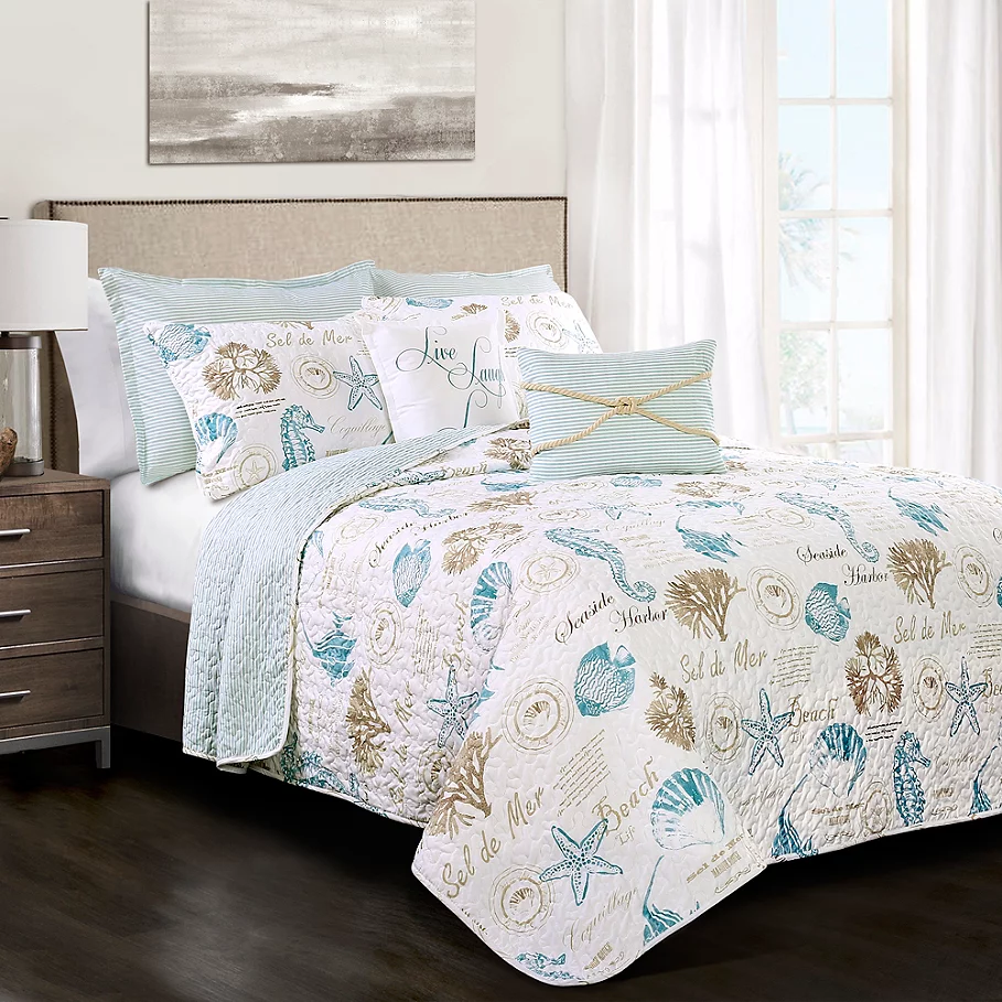 Lush Decor Harbor Life Reversible Quilt Set