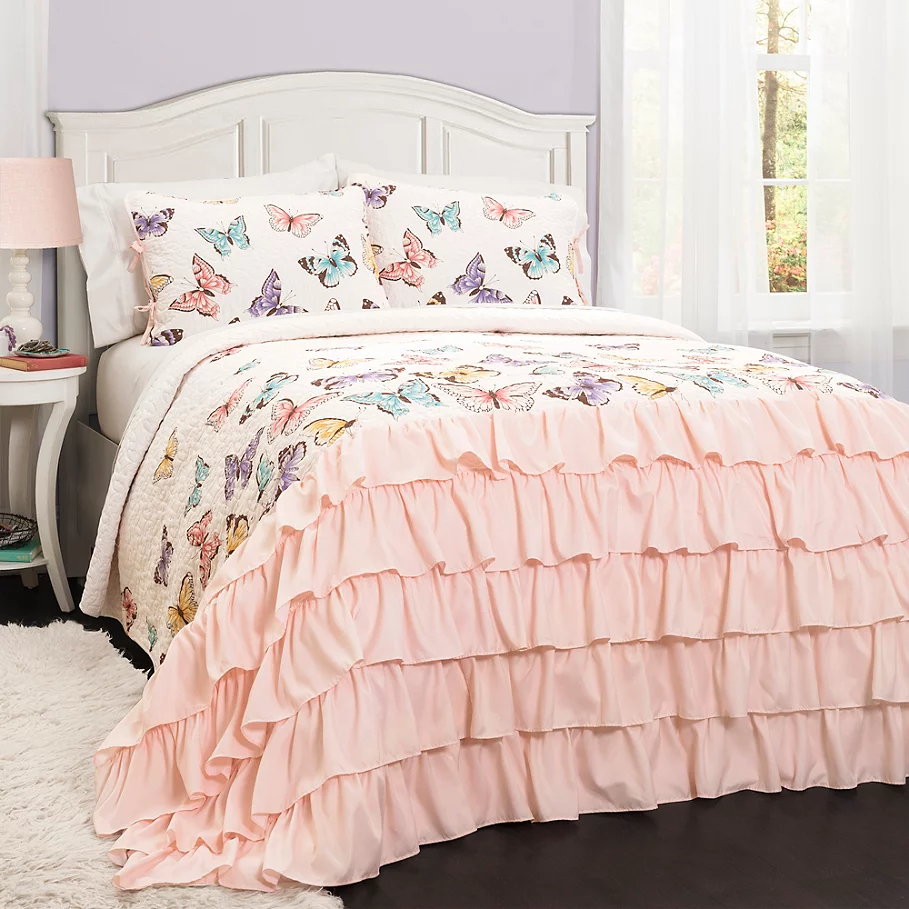  Lush Decor Flutter Butterfly Quilt Set