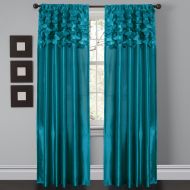 Lush Decor Circle Dream Window Curtains Panel Set for Living, Dining Room, Bedroom (Pair), 84” x 54” Turquoise