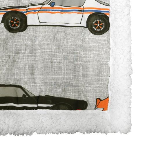  Lush Decor Lush Decor Race Cars Sherpa Throw Blanket, 60 x 50, Blue/Orange