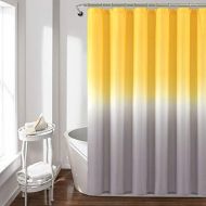 Lush Decor Umbre Fiesta Shower Curtain, 72 x 72, Yellow and Gray