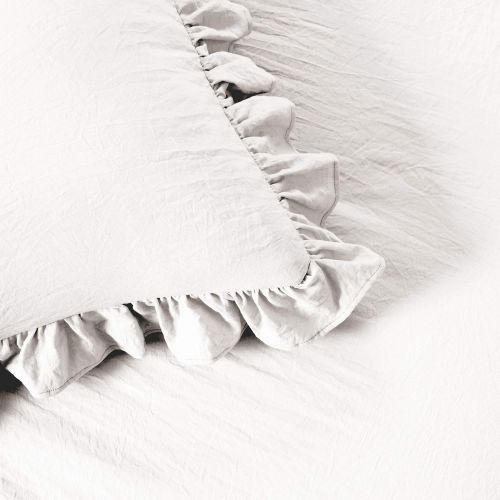  Lush Decor Ruffle Skirt 3 Piece Bedspread Set, Queen, White