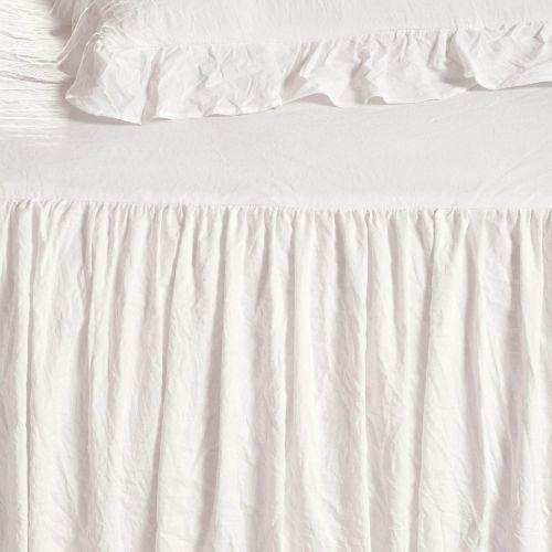  Lush Decor Ruffle Skirt 3 Piece Bedspread Set, Queen, White