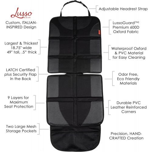  [아마존베스트]Lusso Gear Car Seat Protector with Thickest Padding - Featuring XL Size (Best Coverage Available), Durable,...