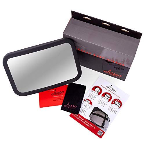  [아마존베스트]Lusso Gear Baby Mirror for Car - Largest and Most Stable Backseat Mirror with Premium Matte Finish - Crystal...