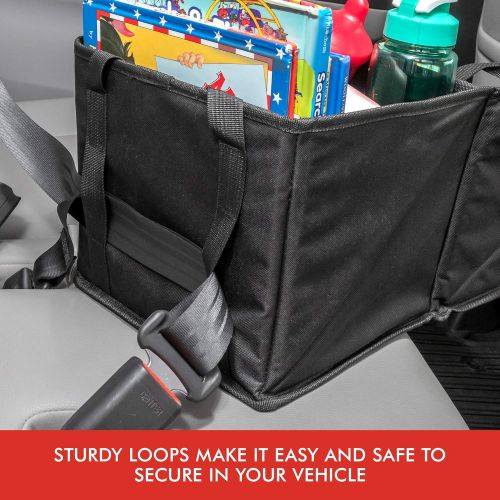  Lusso Gear Premium Front & Backseat Car Organizer | Heavy Duty Back Stitching - 9 Clutter-Free Seat Storage Pockets | Easily Keep Seats & Floors Organized & Clean w/ Supply and Toy Organizers