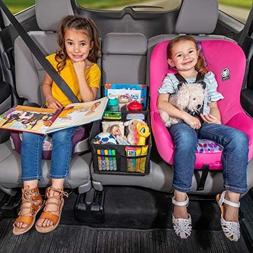  Lusso Gear Premium Front & Backseat Car Organizer | Heavy Duty Back Stitching - 9 Clutter-Free Seat Storage Pockets | Easily Keep Seats & Floors Organized & Clean w/ Supply and Toy Organizers