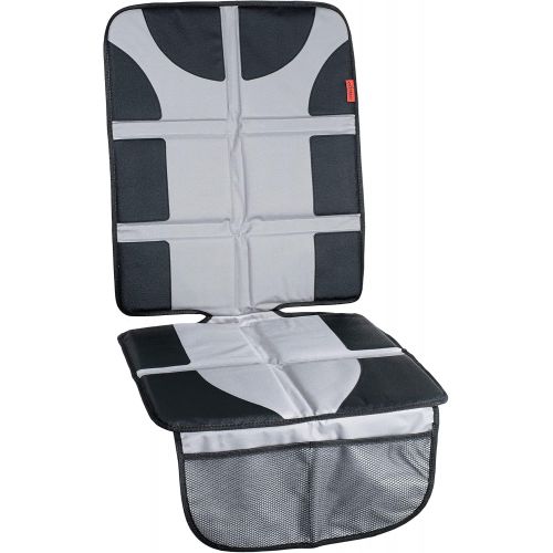  Lusso Gear Car Seat Protector, Thick Padding, 2 Mesh Storage Pockets, Waterproof, Protects Fabric or Leather Seats from Child Car Seat and Pets, Non-Slip Rubber Padded Backing, No