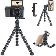 Tripod for iPhone, Lusweimi Phone Tripod Stand for ipad instax Mini Camera, Flexible and Universal Phone Holder Mount, Portable Travel Tripod for Gopro Smartphone, Video Recording(