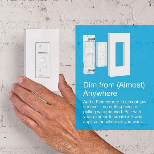  [아마존핫딜][아마존 핫딜] Lutron Caseta Smart Start Kit, Dimmer Switch with Smart Bridge and Wall Mount Pico Adapter, Works with Alexa, Apple HomeKit, and the Google Assistant | P-BDG-PKG1W-A | White