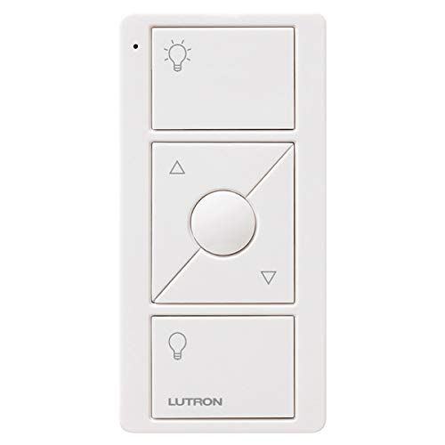  Lutron 3-Button with Raise/Lower Pico Remote for Caseta Wireless Smart Lighting Dimmer Switch, PJ2-3BRL-WH-L01R, White