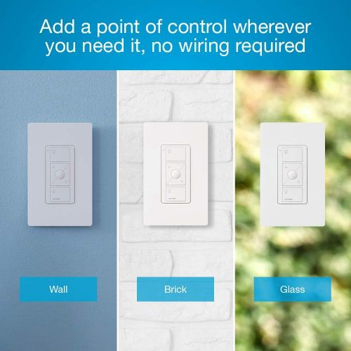  Lutron 3-Button with Raise/Lower Pico Remote for Caseta Wireless Smart Lighting Dimmer Switch, PJ2-3BRL-WH-L01R, White