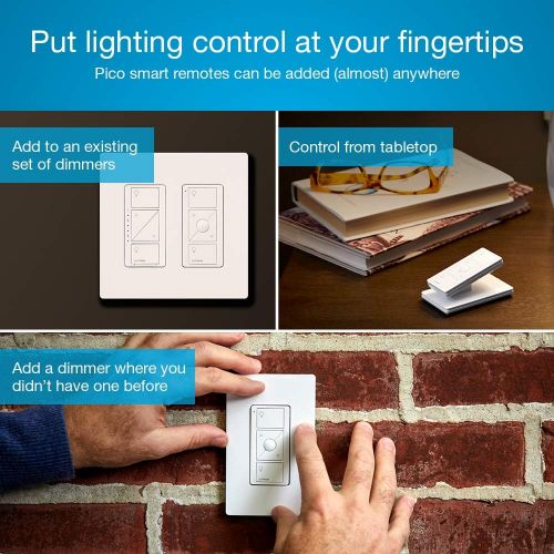  Lutron Caseta Deluxe Smart Dimmer Switch Kit Works with Alexa, Apple HomeKit, and the Google Assistant P-BDG-PKG2W-A White