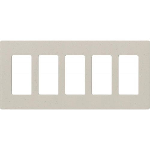  Lutron CW-5-SS Claro 5-Gang Wallplate, Stainless Steel
