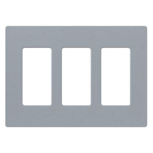  Lutron CW-3-WH-24 Claro 3-Gang Wall Plate, White, 24-Pack